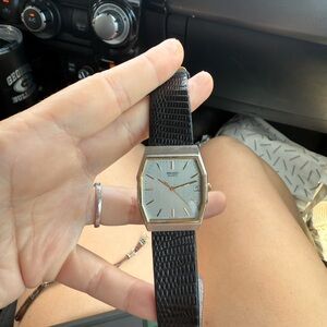 Seiko Silver and Black Women's Watch
